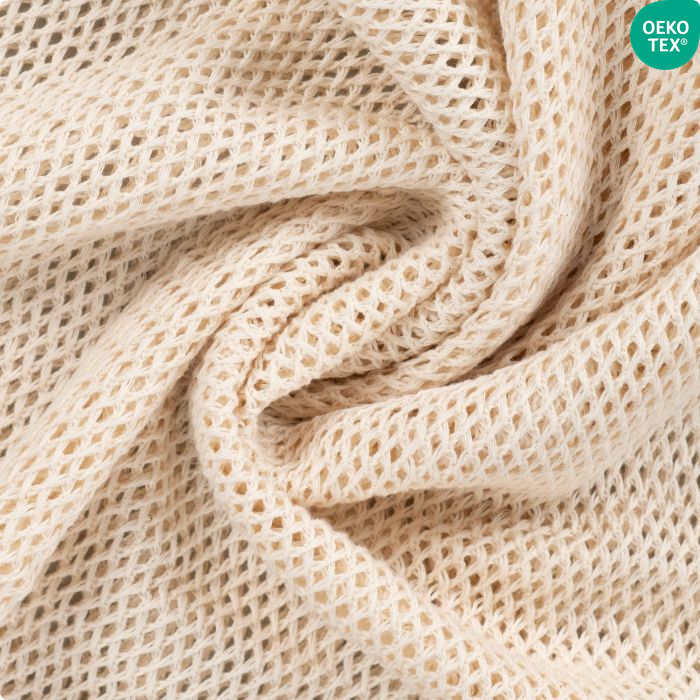 Gehaakte stof ecru kant  - Qjutie & the Qjutest